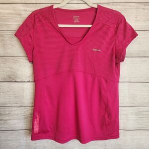 Reebok M pink Mesh short sleeve Running activewear top